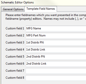 Custom Template Field Names