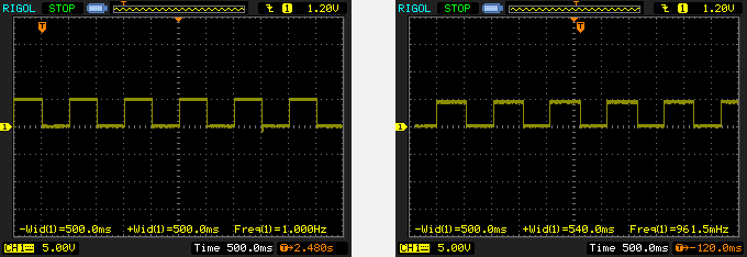 ARD Clock vs 555 Clock