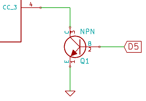 Sinking Common Cathode Current Via An NPN Transistor