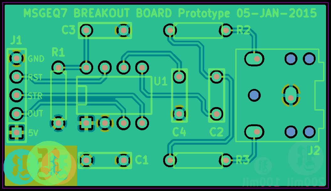 MSGEQ7 Gerber Output