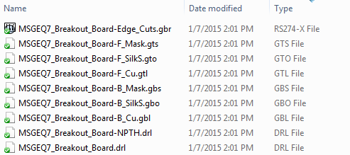 Initial Drill File Output