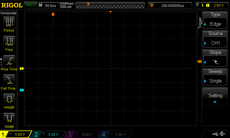 Oscilloscope Trace of Arduino Wire Library Function Read