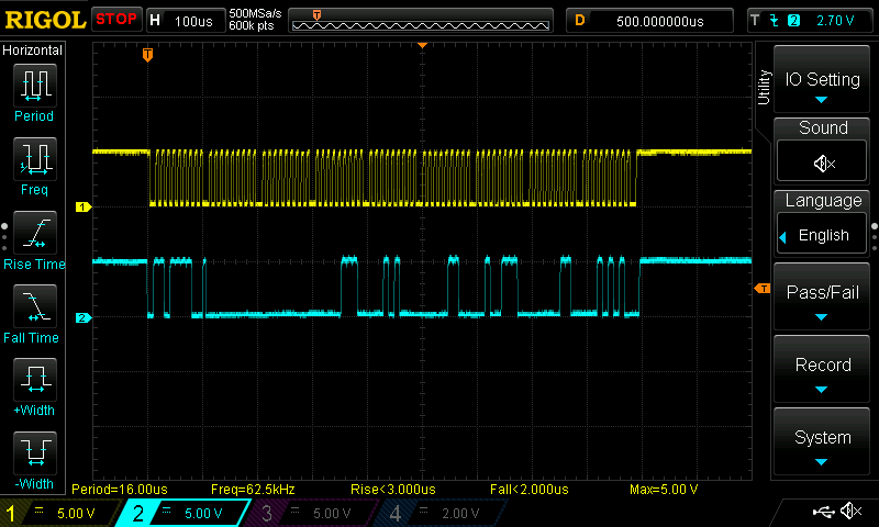 MCP7940 Set Time I2C Command